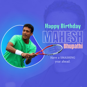 Happy Birthday Mahesh Bhupathi Social Media Post For Facebook