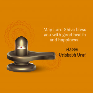Happy Vrishabh Vrat - Lord Shiva Blessings Post For Facebook