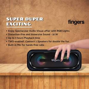 Fingers Super Duper Exciting Bluetooth Speaker with RGB Lights