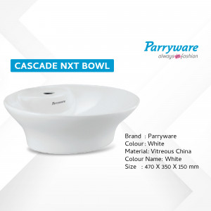 White Parryware Cascade NXT Bowl for bathroom