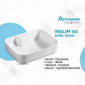 White ceramic wall-mounted basin by Parryware - Inslim 515 model