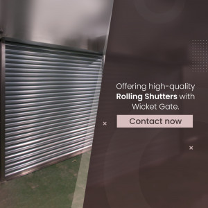 Rolling Shutters With Wicket Gate - High Quality Banner For Instagram