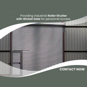 Industrial Roller Shutter With Wicket Gate Design For Google Business Profile