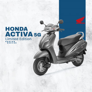 Silver Honda Activa 5G Limited Edition scooter