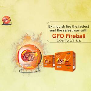 GFO Fireball fire extinguisher product advertisement
