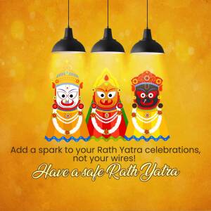 Illustration of Lord Jagannath, Balabhadra, and Subhadra during Rath Yatra