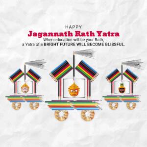 Happy Jagannath Rath Yatra Banner For Telegram