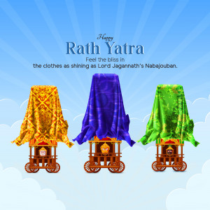 Happy Rath Yatra Graphic For LinkedIn