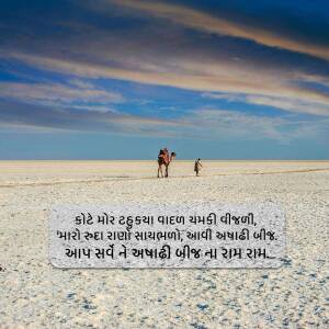 A camel and its rider walking across the vast white salt flats of the Rann of Kutch, India.