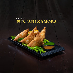Delicious Punjabi Samosas Banner For Google Business Profile