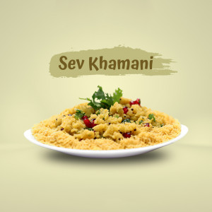 Sev Khamani - Gujarati Snack Social Media Post For Pinterest