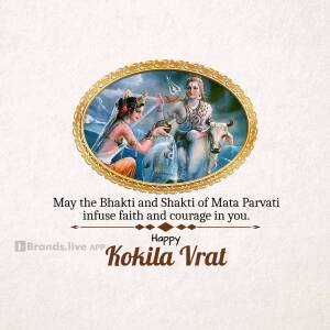 Happy Kokila Vrat - Mata Parvati And Lord Shiva Image For Threads