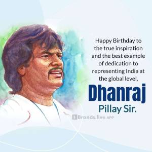 Happy Birthday Dhanraj Pillay Poster For Google Business Profile