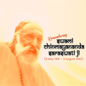 Swami Chinmayananda Saraswati Ji Remembrance Social Media Post For Facebook