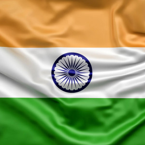 Waving flag of India with the Ashoka Chakra
