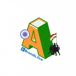 Letter A with Indian flag and soldiers illustration