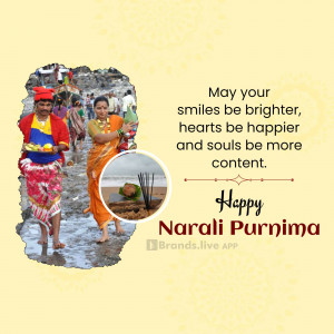 Happy Narali Purnima Wishes Graphic For Instagram