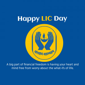 LIC Day celebration graphic with LIC logo and text