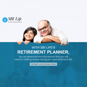 SBI Life Retirement Planner - Secure Your Future Graphic For Instagram
