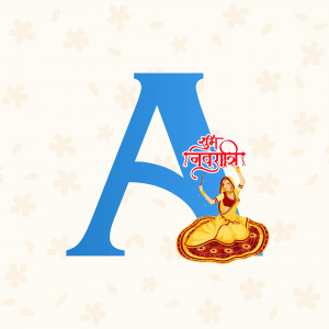 Navratri Celebration With Letter A Marketing Image For Pinterest