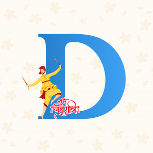 Navratri Celebration - Letter D Advertisement For WhatsApp