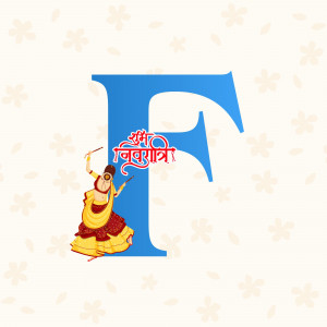 Festival Of Garba - Letter F Flyer For Telegram