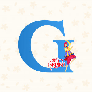 Navratri Celebration With Letter G Social Media Post For Facebook