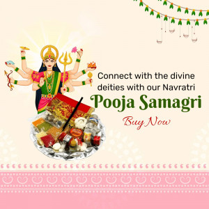 Navratri Pooja Samagri Advertisement Creative Design For Facebook