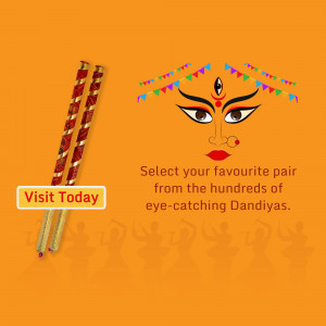 Navratri Dandiya Sale Branding Post For WhatsApp