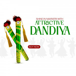 Attractive Dandiya Sticks For Navratri Artwork For Telegram