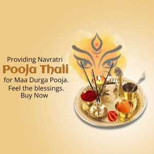 Navratri Pooja Thali For Maa Durga Post For Facebook