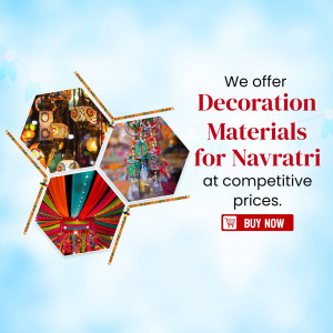 Navratri Decoration Materials Business Poster For Pinterest