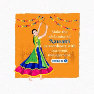 Navratri Celebration Event Branding Post For Facebook