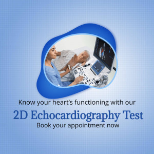 2D Echocardiography Test Business Poster For X