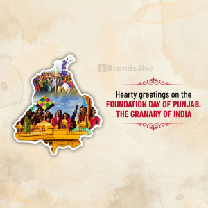 Foundation Day Of Punjab Post For Instagram