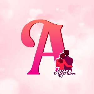 Letter A with couple embracing and the word Affection