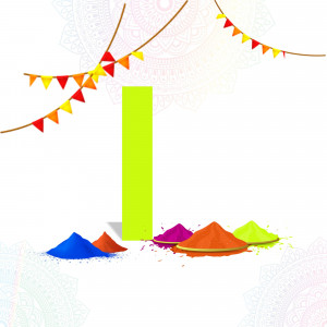 Colorful Holi powder and decorations