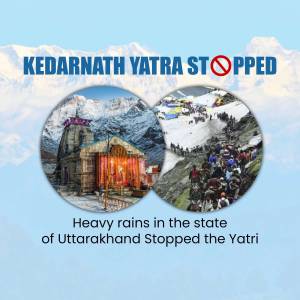 Kedarnath Yatra halted due to heavy rainfall in Uttarakhand