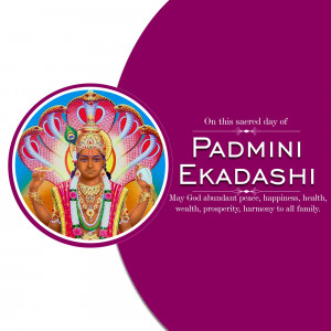Padmini Ekadashi Greetings Branding Post For WhatsApp