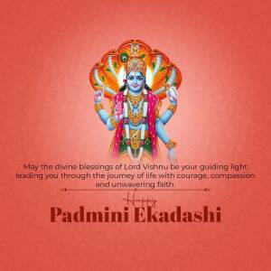 Padmini Ekadashi Greetings Graphic For Facebook