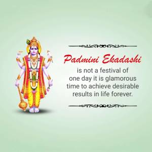 Padmini Ekadashi Festival Flyer For Facebook