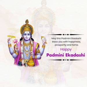 Happy Padmini Ekadashi Promotional Banner For Telegram