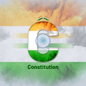 India Constitution Letter C Creative Design For Instagram
