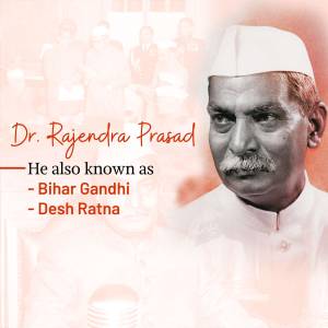 Portrait of Dr. Rajendra Prasad, first President of India