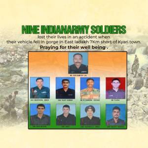 Tribute to Indian Army Soldiers who lost their lives in a tragic accident in Ladakh.