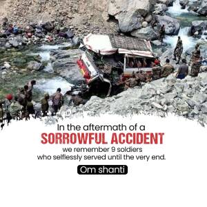 Wrecked vehicle and rescue workers at the site of a fatal accident involving soldiers.