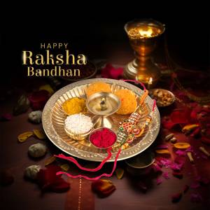 Happy Raksha Bandhan Celebration Branding Post For Instagram