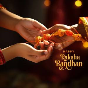 Happy Raksha Bandhan - Tying The Rakhi Social Media Post For Threads