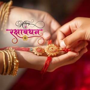 Hands tying Rakhi, Raksha Bandhan celebration