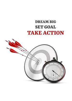 Dream Big, Set Goal, Take Action Flyer For X